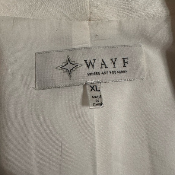 Wayf White Blazer Size XL - Picture 6 of 9